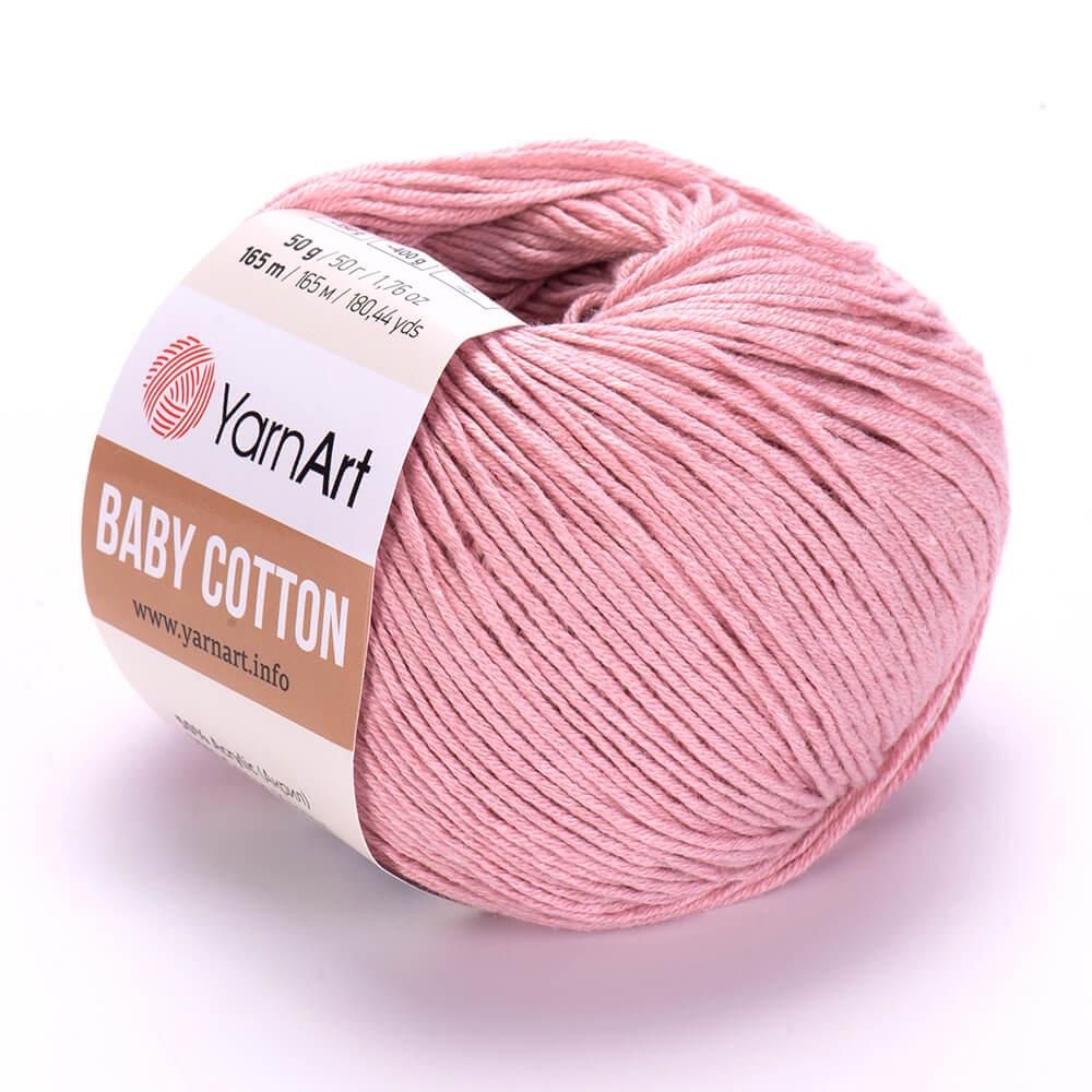 Пряжа YarnArt Baby Cotton,Рожевий №413, (Ярнарт Бебі Коттон) 50гр., 165м. нитки для в'язання