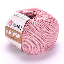 Пряжа YarnArt Baby Cotton,Рожевий №413, (Ярнарт Бебі Коттон) 50гр., 165м. нитки для в'язання