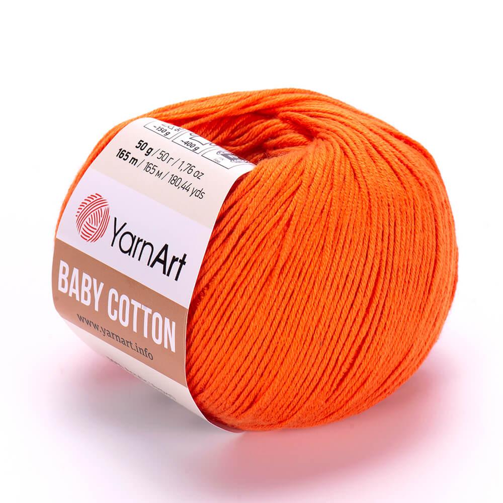 Пряжа YarnArt Baby Cotton, Морква №421, (Ярнарт Бебі Коттон) 50гр., 165м. нитки для в'язання