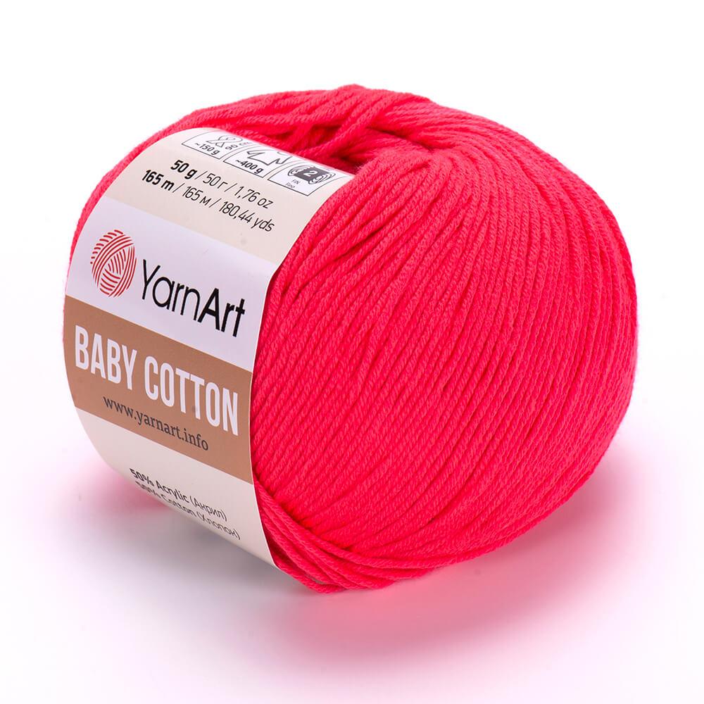 Пряжа YarnArt Baby Cotton, Малина №423, (Ярнарт Бебі Коттон) 50гр., 165м. нитки для в'язання