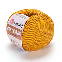 Пряжа YarnArt Baby Cotton, Гірчиця №433, (Ярнарт Бебі Коттон) 50гр., 165м. нитки для вязания