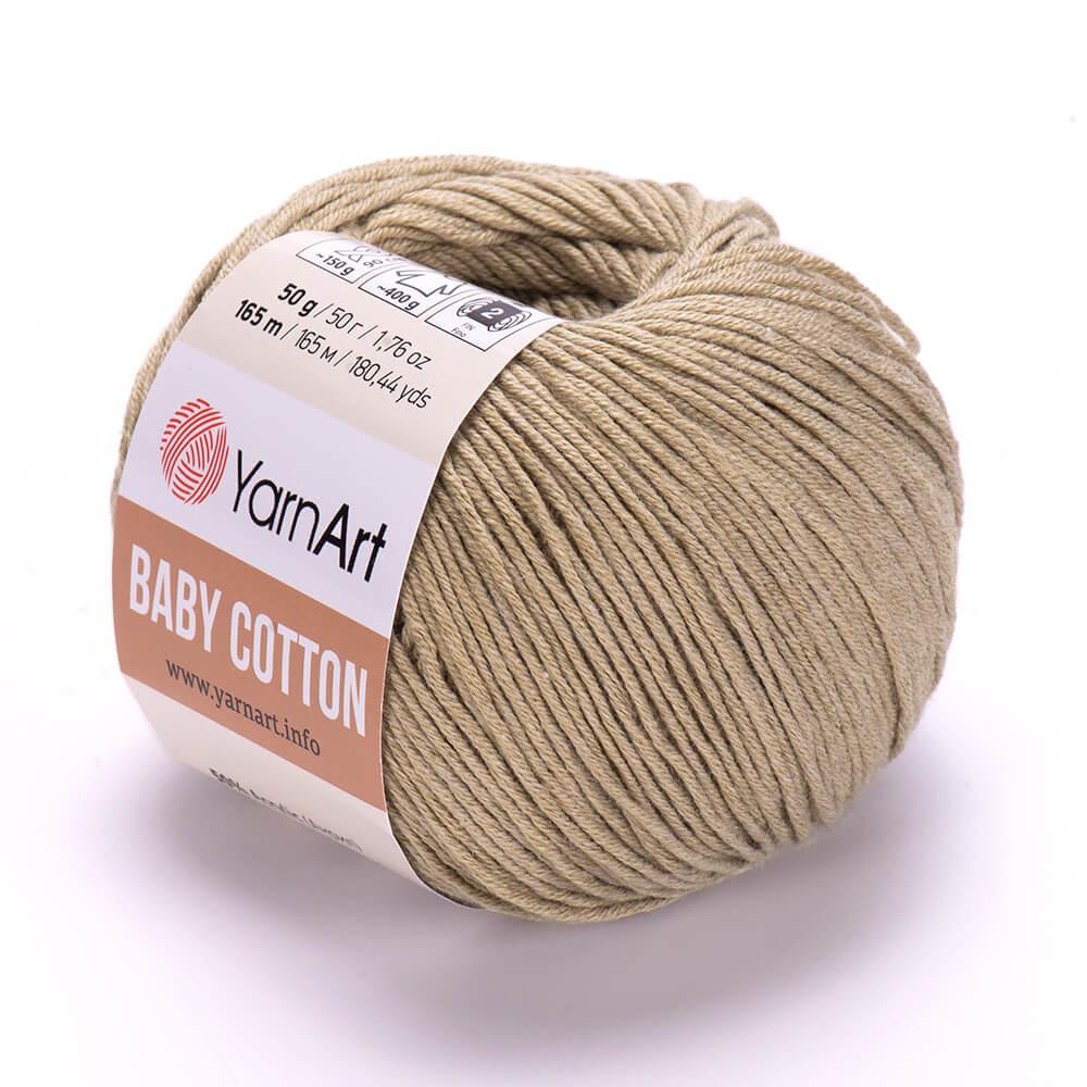 Пряжа YarnArt Baby Cotton, Світла оливка №434, (Ярнарт Бебі Коттон) 50гр., 165м. нитки для в'язання