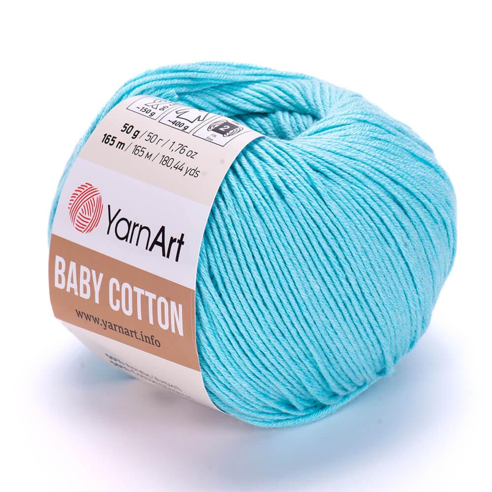Пряжа YarnArt Baby Cotton, Бірюза №446, (Ярнарт Бебі Коттон) 50гр., 165м. нитки для в'язання