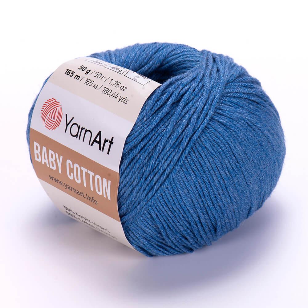 Пряжа YarnArt Baby Cotton, Блакитний джинс №447 (Ярнарт Бебі Коттон) 50гр., 165м. нитки для в'язання