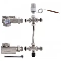 Смесительный узел KR.1022S - 1” для коллекторов с боковым подключением (без насоса)