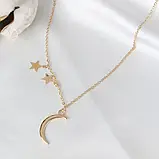 Шикарна підвіска Moon & Star Місяць та зірочки зірка місяць кулон з місяцем, фото 3