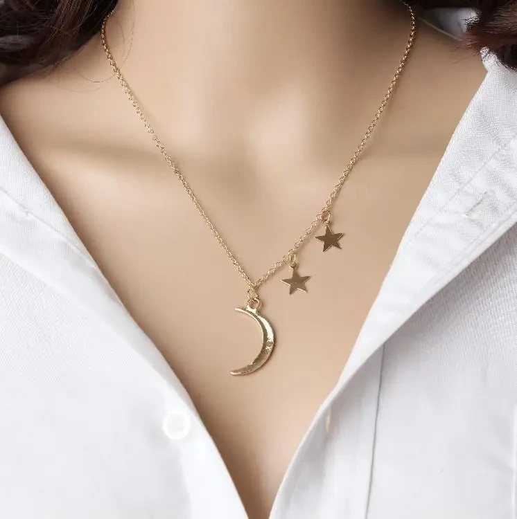 Шикарна підвіска Moon & Star Місяць та зірочки зірка місяць кулон з місяцем