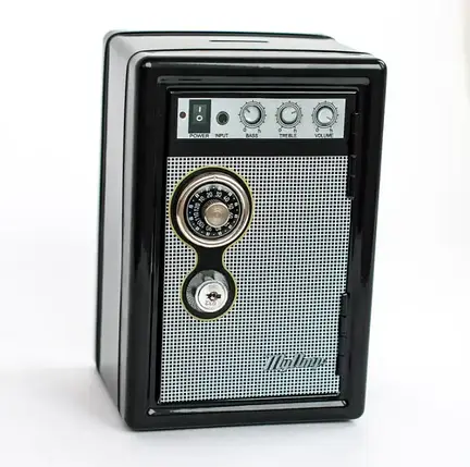 Скарбничка Металевий Сейф Metal Safe Radio Радіо, фото 1