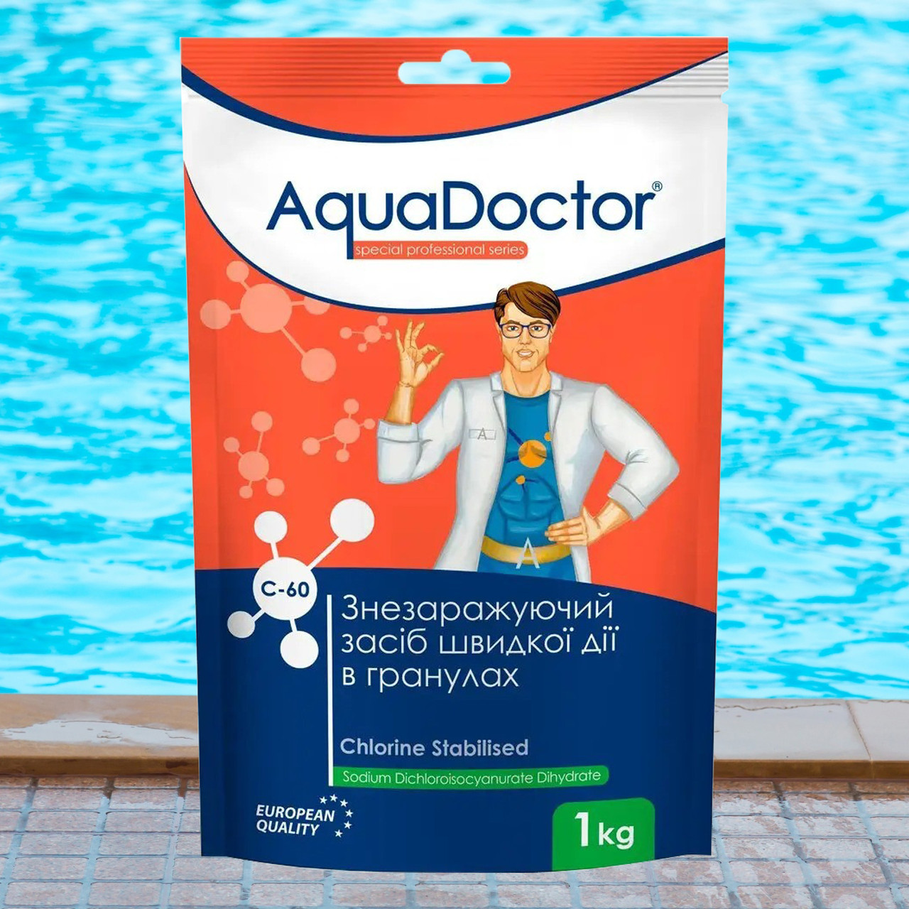 AquaDoctor C-60 шок-хлор у гранулах, 1 кг