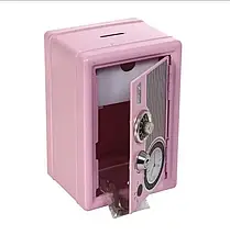Скарбничка Сейф металевий дитячий Metal Safe Radio Радіо Рожевий, фото 4
