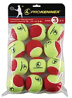 М'ячі для великого тенісу Pro Kennex для дітей 3-8 років Starter Red Stage 3 пакунок 12 шт