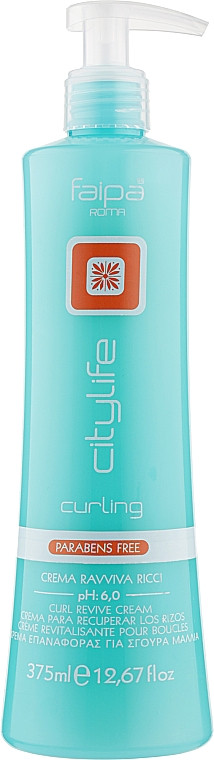 FAIPA CITY LIFE Curl Revive Cream Крем для кучерявого волосся з Морингою незмивний pH6.0, 375мл (Оригінал)