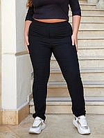 Жіночі стильні теплі батальні Джинси-джогери Турецький джинс на флісі. 50-52,54-56,58-60.Кольор Чорний