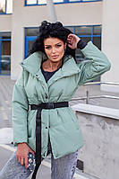 Модная удобная короткая лёгкая курточка на прохладную весну-осень Плащевка "Канада"+синтепон100 44,46,48,50