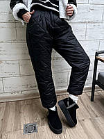 Модні жіночі штани-штани з ремінцем. Висока посадка, ризинка, кишеньки. Тринитка 42,44,46,48,50 Кольори3 Чорний