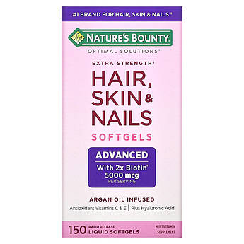 Nature's Bounty, Волосся Шкіра Нігті, Hair Skin Nails,150 швидкорозчинних м'яких капсул