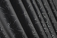 Шторная ткань бархат, коллекция "Афина", Турция, высота 3м. Цвет черно-серый. Код 1315ш