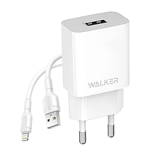 СЗП 2в1 (стац +USB) Lightning Walker WH-26 2.1A white