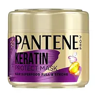 Маска для волосся з кератином Pantene Pro-V Keratin Protect Mask Живильний коктейль, 300 мл