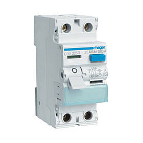 Дифференциальное реле Hager 2P 25А 30mA CDA225D