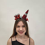 Новорічний обруч з ялинкою, черевиками Санти та подарунками | Для дорослих і підлітків, фото 5