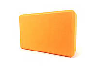 Йога-блок 23 см оранжевый EasyFit EVA