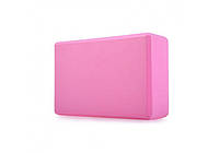 Йога-блок 23 см розовый EasyFit EVA