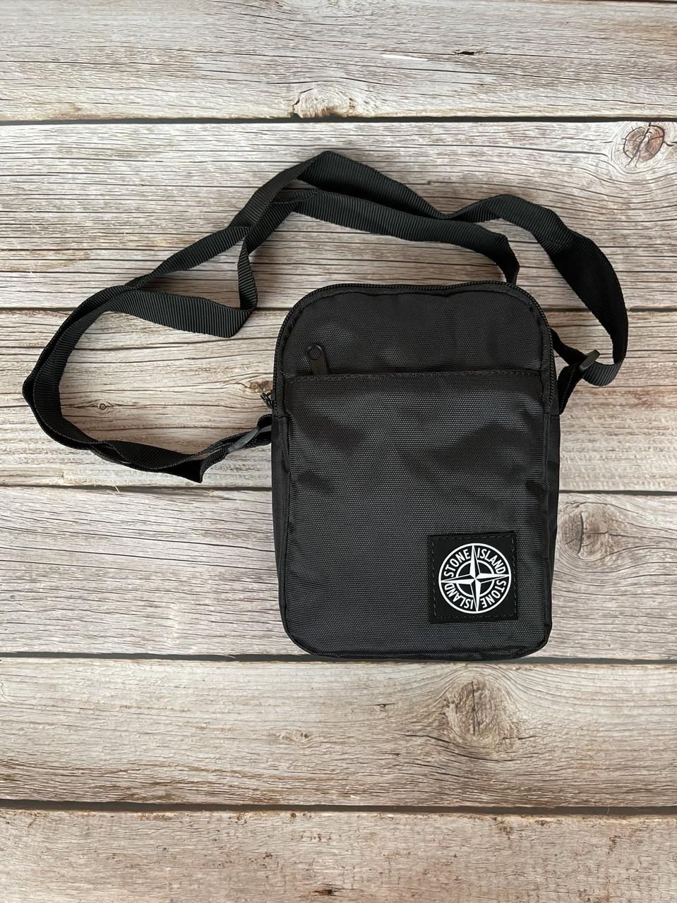 Маленька сумка на плече Stone Island стон айленд барсетка чорна, фото 1