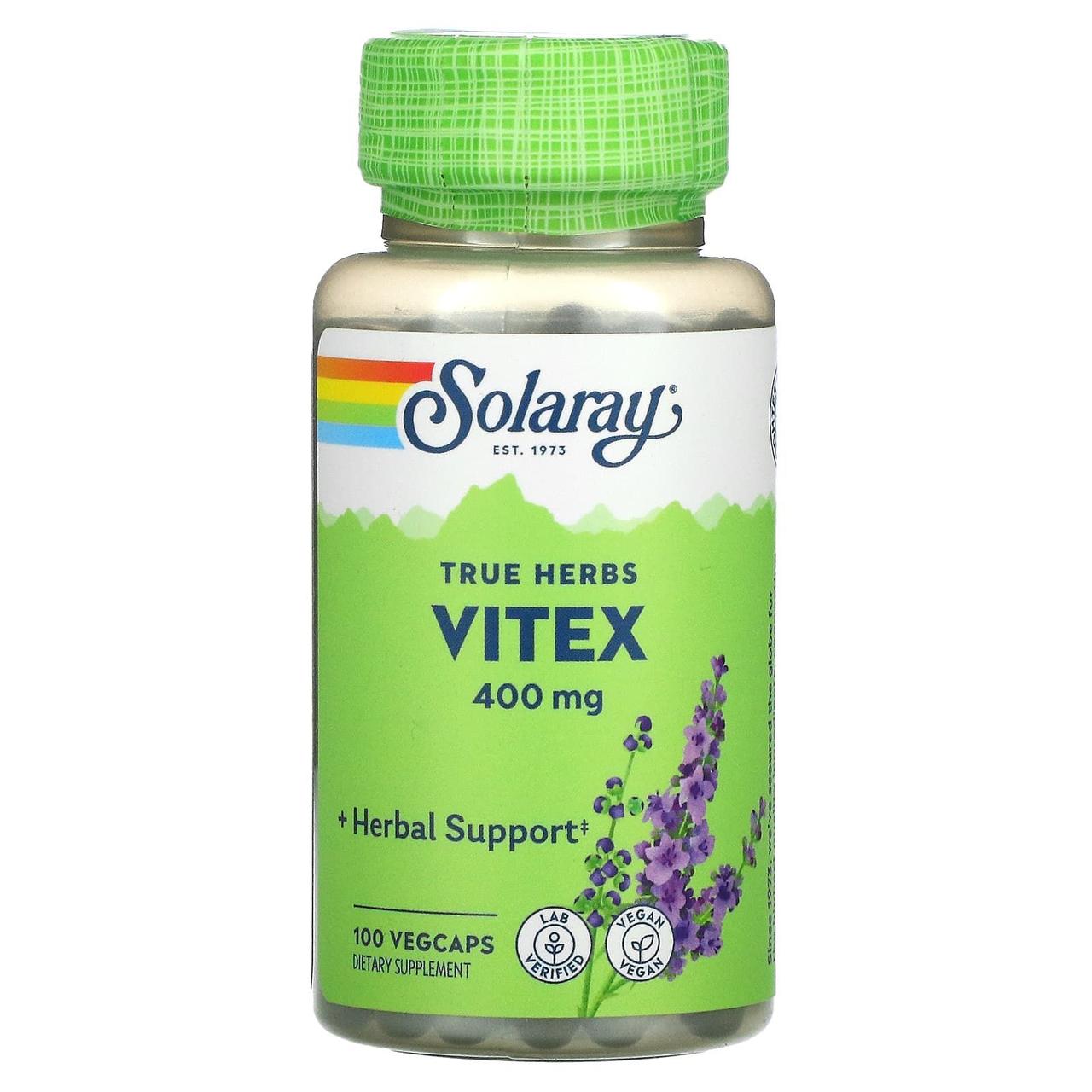 Solaray, Вітекс 400 мг, Vitex, 100 капсул