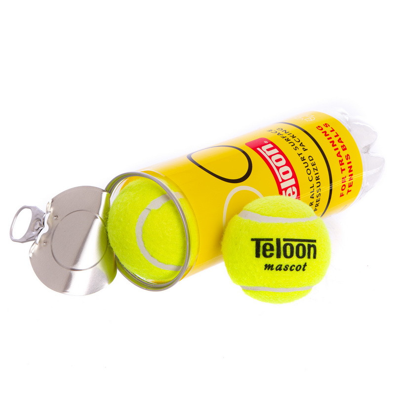Мячи для большого тенниса тренировочный (3 шт) TELOON MASCOT T801P3