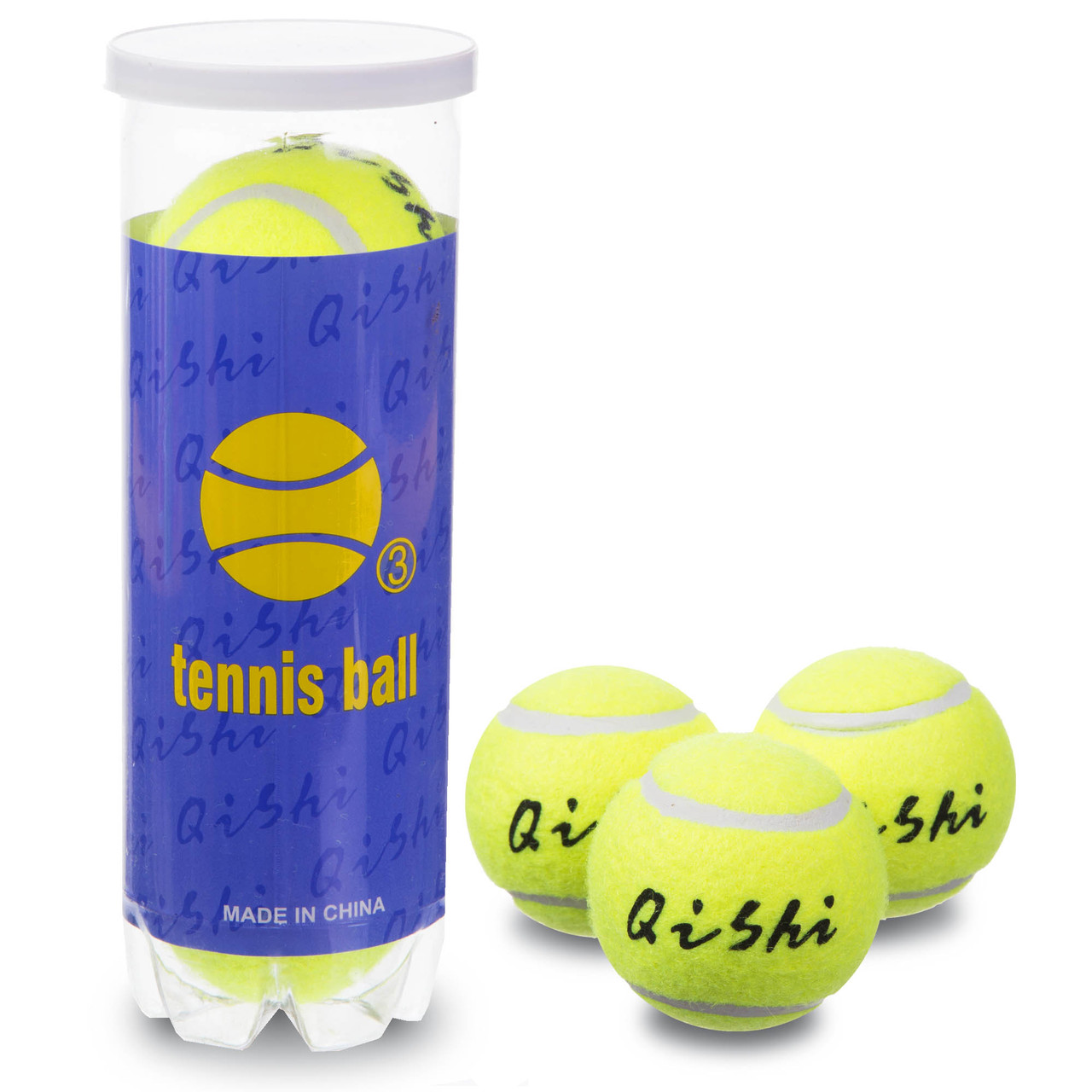 Мячи для большого тенниса тренировочный (3 шт) TELOON QISHI T716P3