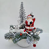 Новорічний декор Новорічна композиція з Сантою, оленем та ялинкою. подарунок на новий рік, на різдво, фото 8