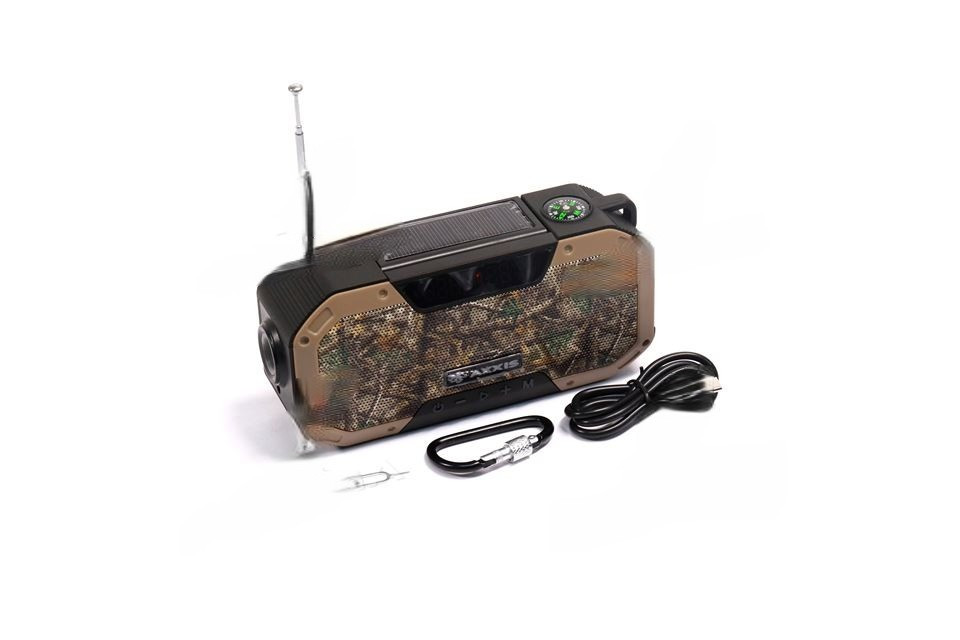 Ліхтар-Колонка Bluetooth, PowerBank 5000mA, сон.бат Military ax-945