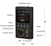 Плеєр MP3 SHMCI C5S 2.0" DSD256 HI FI 128gb, фото 6