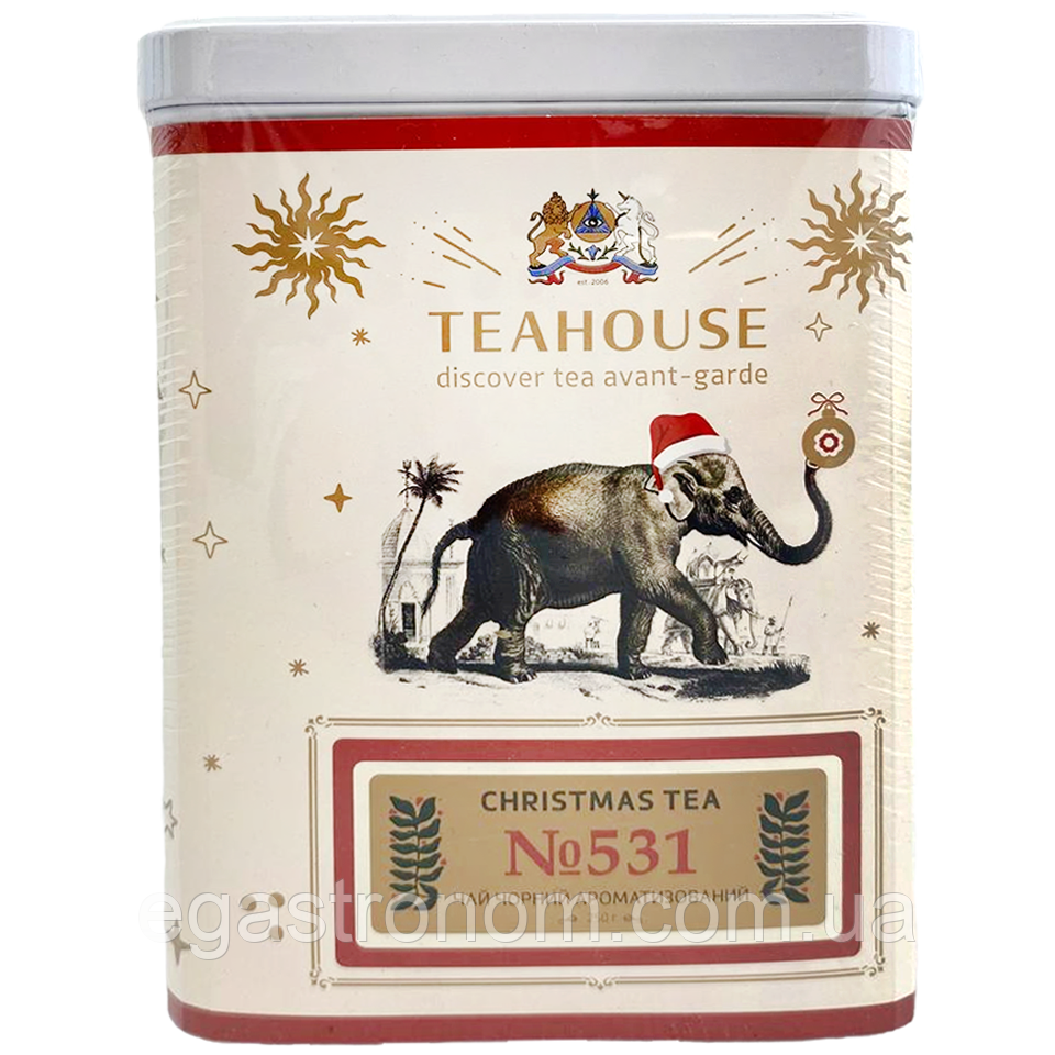 Чай чорний новорічний №531 Тіхаус Teahouse ж/б 250g 6шт/ящ (Код: 00-00015531)
