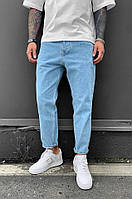 Стильные мужские джинсы МОМ голубые