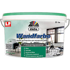 Фарба акрилова водоемульсійна Dufa Wandfarbe D1a біла матова 14 кг