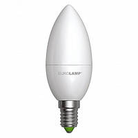 Лампа светодиодная 6W 220V 580lm 4000K Е14 37х102mm свеча [4260484996541] LED-CL-06144(P) EUROLAMP