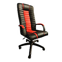 Компьютерное офисное кресло на колесах Bonro для дома офиса черно-красное