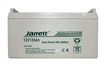 Гелевий акумулятор Jarrett 12 V 120 Ah Gelled Electrolite акумуляторна батарея для сонячних панелей і ДБЖ