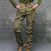 Женские теплые тактические штаны/ Военные штаны на флисе для женщин/ Армейские зимние теплые штаны Мультикам