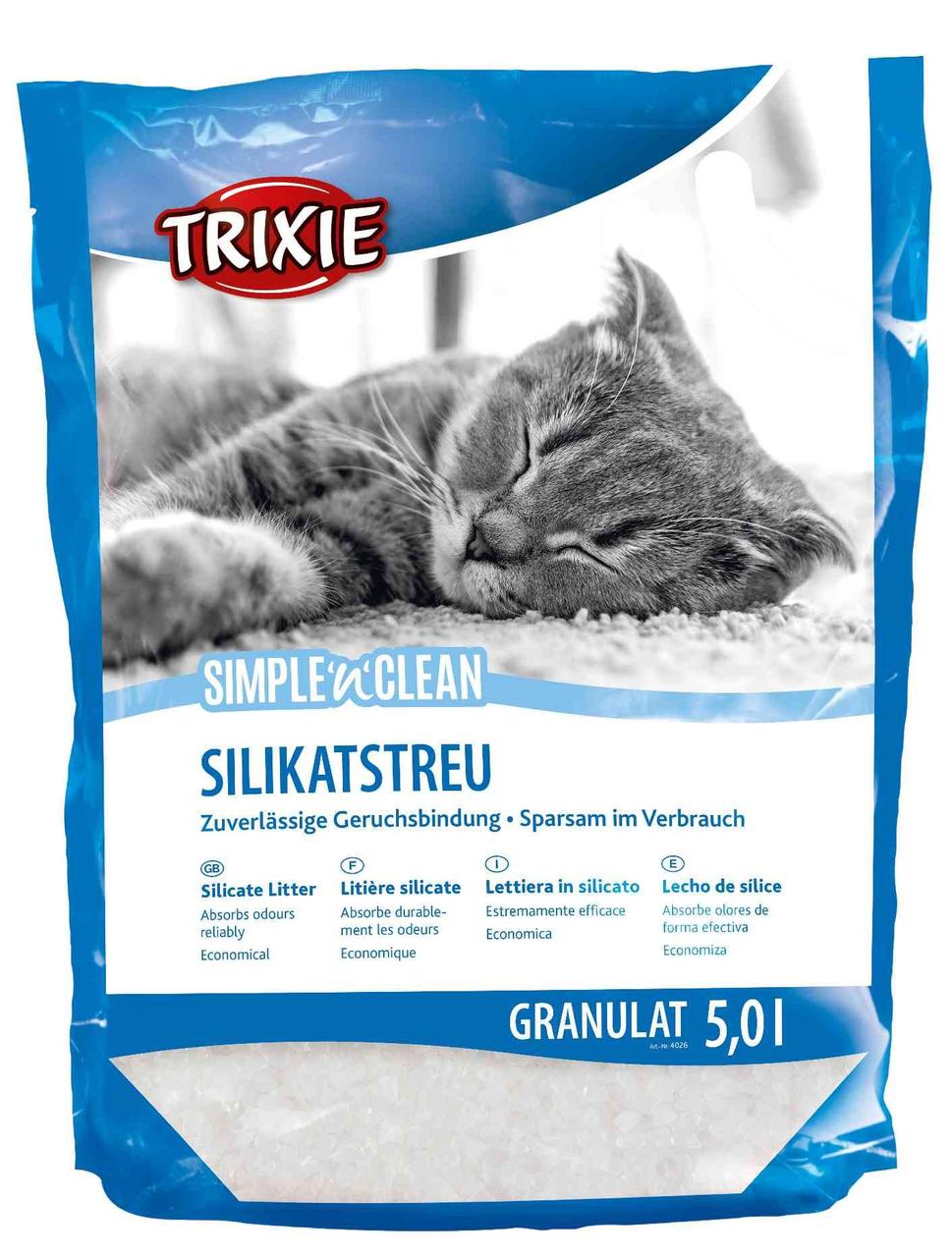 Наповнювач Trixie Simple&Clean для котів, сілікагелевий, 5 л