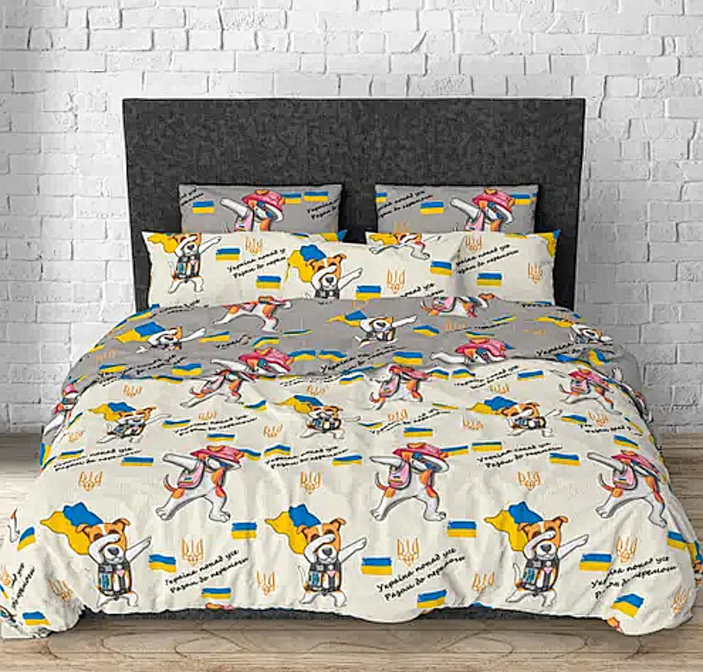 Сімейний комплект постільної білизни Ранфорс на блискавці (21787) Постільне з двома підодіяльниками, фото 1