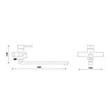 Змішувач для ванни WEZER EKO7-01, сатин, фото 5