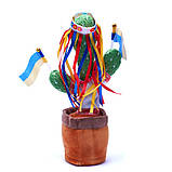 Патріотичний Танцюючий кактус що говорить Українка Стефанія з підсвічуванням 32 см співає (Без цензури) повторюшка і USB зарядка, фото 3