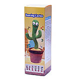 Патріотичний Танцюючий кактус що говорить Українка Стефанія з підсвічуванням 32 см співає (Без цензури) повторюшка і USB зарядка, фото 5