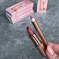 Набор для губ Charlotte Tilbury Pillow Talk Lipstick & Liner Set mini Оригинал