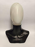Жіночий манекен голови білий з чорним бюстом (з чолкою), фото 2