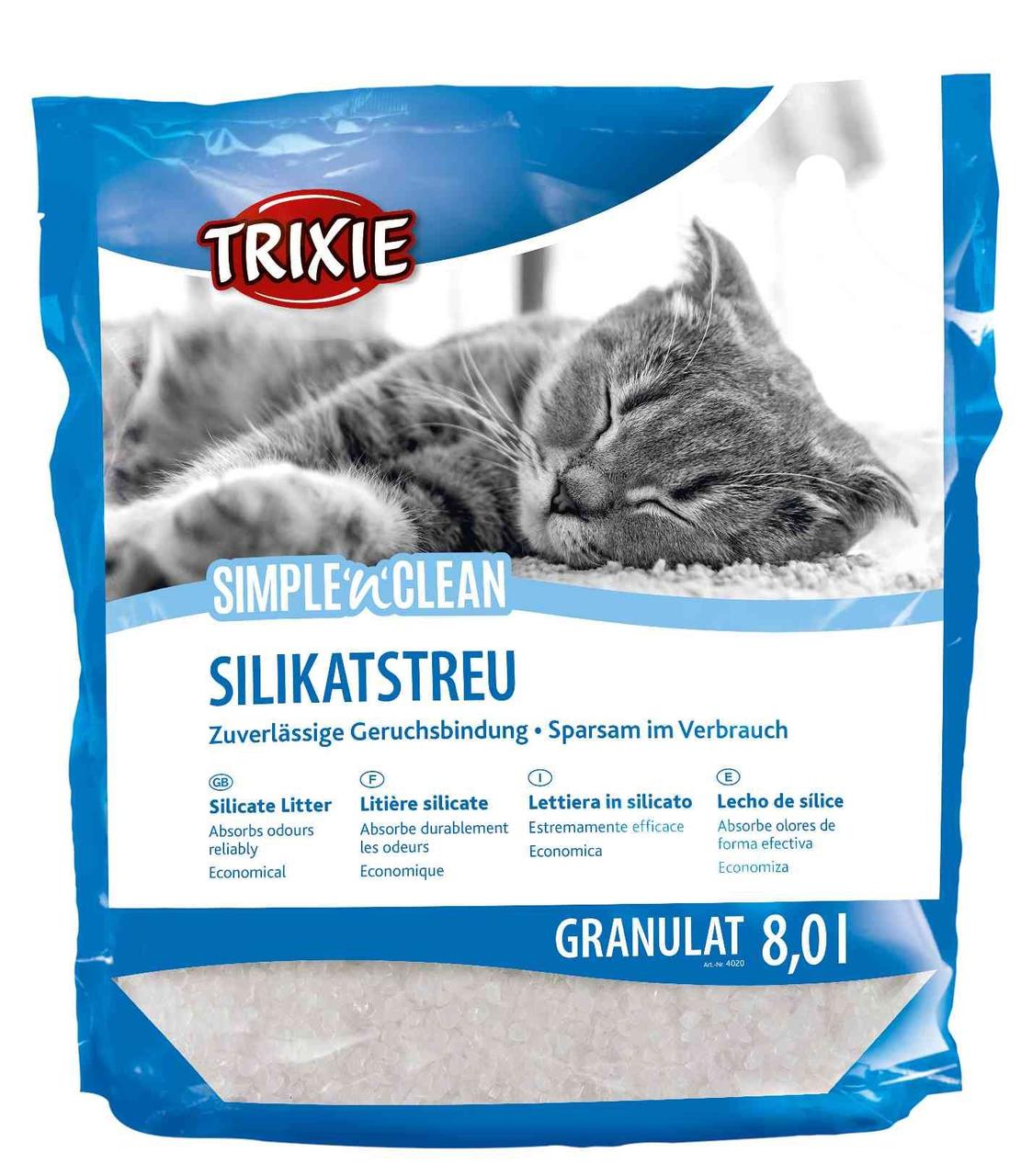 Наповнювач Trixie Simple&Clean для котів, сілікагелевий, 8 л