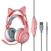 Накладные наушники Infinity SY-G25 Pink с ушками